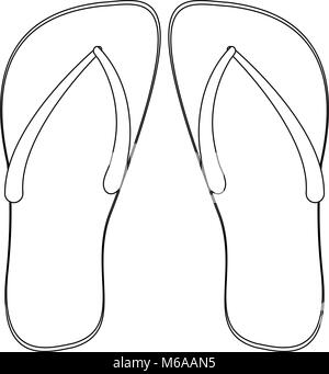 Caricatures des tongs Illustration de Vecteur