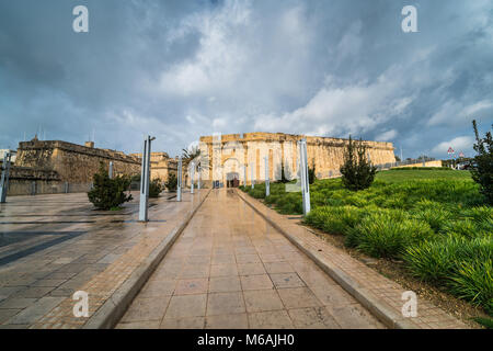 Malte au Musée de la guerre, Birgu, Malte, l'Europe. Banque D'Images