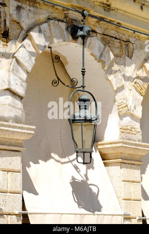 L'architecture traditionnelle de Corfou et de détails. L'île de Corfou, Grèce. Banque D'Images