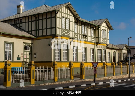 Woermann Haus, bâtiment colonial allemand historique, Swakopmund, Erongo, Namibie Provinz Banque D'Images