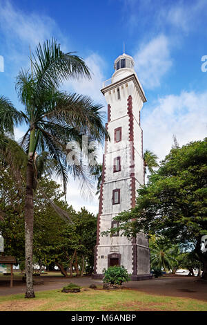 Leuchtturm, Pointe Vénus, Tahiti, Polynésie Française Banque D'Images