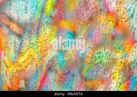 Des taches colorées de la peinture sur un mur de la maison Banque D'Images