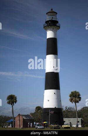 Le phare de Cap Canaveral Fondation a organisé un festival le 10 février 2018, pour célébrer le 150e anniversaire du phare de Cape Canaveral Air Force Station, en Floride (États-Unis L'Aviateur de l'Armée de l'air par Zoe Thacker) Banque D'Images