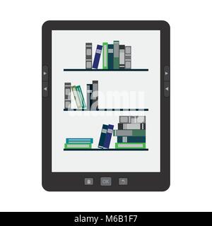 Vector illustration d'une tablette moderne portable e-book reader Illustration de Vecteur