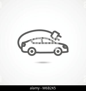L'icône de voiture électrique Illustration de Vecteur