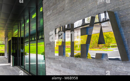 Visiter le siège officiel de la FIFA à Zurich Banque D'Images