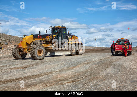 Travailleurs des mines mine mine ArcelorMittal, Mont Wright (Mont Wright), Fermont (Québec), Canada Banque D'Images