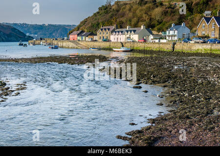 La basse-ville, Port, Fishguard, Pembrokeshire, Pays de Galles Banque D'Images