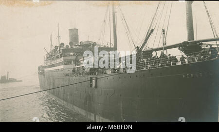 Photographie, c1900 anciens SS Florida (1896). SS Florida était un cargo construit par Harland & Wolff de Belfast et lancé en 1896 pour l'Allemand Hambourg America pour le commerce transatlantique, en particulier l'émigration allemande vers les États-Unis. Banque D'Images