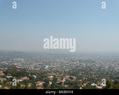 Ouvrez une vue panoramique sur le centre-ville de Los Angeles Hollywood Hills Banque D'Images