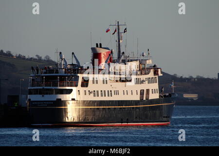 Le navire de croisière de luxe MV Hebridean Princess à Largs sur le Firth of Clyde. Banque D'Images