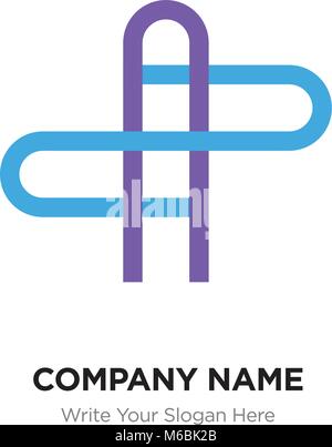 AZ ou ZA Lettre avec logo bleu et violet d'éléments de ligne. Abstract conception géométrique, Alphabet élégant logo. Illustration de Vecteur