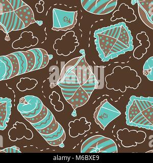 Modèle logique d'oreillers. Vector hand drawn illustration Illustration de Vecteur