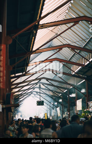 High angle shot du marché Queen Victoria en Australie. C'est une longue journée d'été. Banque D'Images