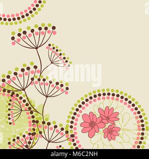 Abstract flowers background avec place pour votre texte Illustration de Vecteur