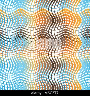 Plaid en tissu (texture seamless Vector background wave) Illustration de Vecteur