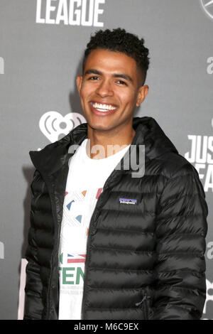 Première mondiale de 'Justice League' au Dolby Theatre de Los Angeles, Californie. Comprend : Mandela Van Peebles Où : Los Angeles, California, United States Quand : 13 Nov 2017 Credit : Nicky Nelson/WENN.com Banque D'Images