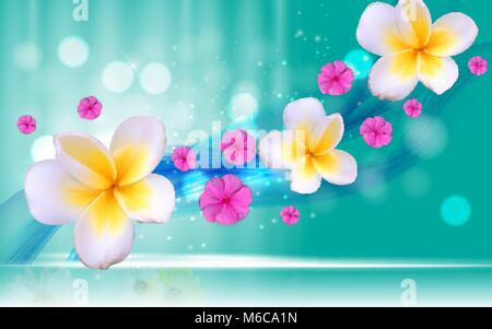 Hello Summer Natural Floral Background Vector Illustration Illustration de Vecteur