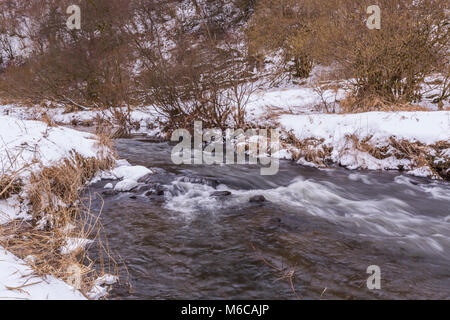 La rivière Ythan à Braes de Gight de bois, près de Methlick, Aberdeenshire, Scotland Banque D'Images