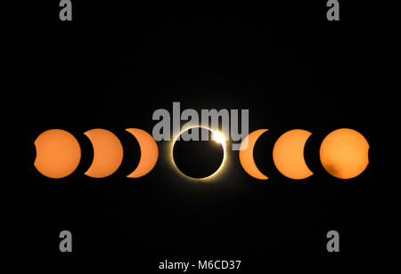 2017 Eclipse solaire comme vu à partir de la Caroline du Sud Banque D'Images