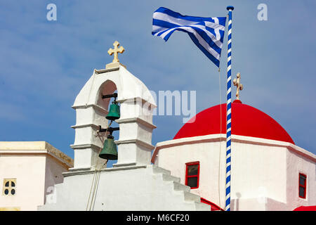 L'église Agia Kyriaki sur l'île de Mykonos, Grèce Banque D'Images