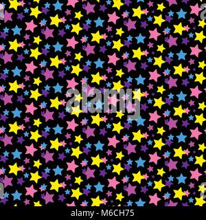 Des étoiles colorées modèle transparent Illustration de Vecteur