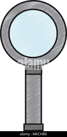 Verre loupe vous pouvez trouver l'icône numérique Illustration de Vecteur