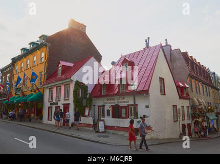 Restaurant Aux anciens Canadiens, Québec, Québec, Canada. Construit en 1675-76 et autrefois connue comme la Maison Jaquet, a été un restaurant depuis 1966 Banque D'Images