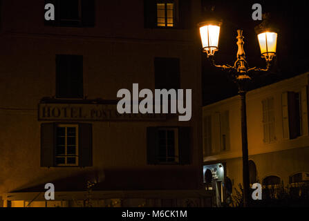 Corse : la nuit skyline de Bastia, la ville dans le nord-est, à la base du Cap Corse, dans les ruelles de l'ancienne citadelle Banque D'Images