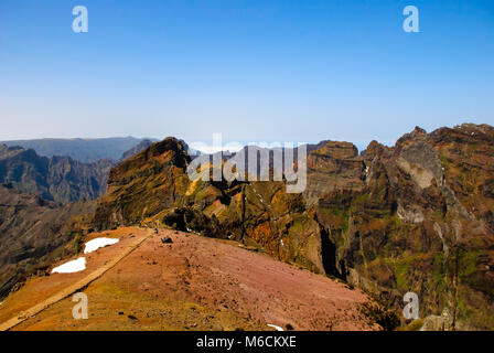 Pico do Arieiro montagnes autour, Madeira, Portugal Banque D'Images