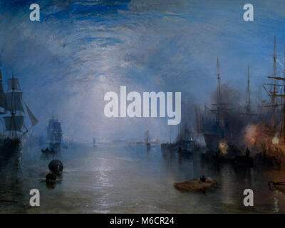 Keelmen dans les charbons d'attrape par Moonlight, JMW Turner, 1835, National Gallery of Art, Washington DC, USA, Amérique du Nord Banque D'Images