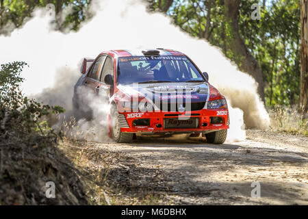 Ballarat, Victoria, Australie. 3 mars, 2018. -Rallye Eureka Série 1 Cams Australian Rally Championships de Wombat State Forrest dans l'affaire Ballarat Victoria - Australie toute l'action d'un jour. Credit : brett keating/Alamy Live News Banque D'Images