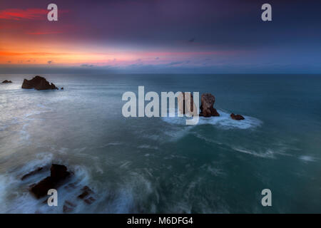 La côte Cassée, l'une des plus belles côtes d'Espagne. Cantabrie, Espagne Banque D'Images