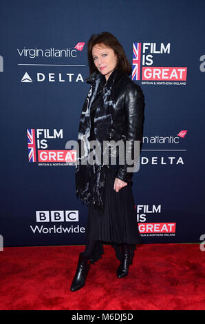 Jacqueline Bisset arrive pour le film est une grande réception en l'honneur de la British nominés pour le 90e Academy Awards organisé par le Consul général Mike Howells et BAFTA Los Angeles Président Kieran Breen au British Résidence à Los Angeles. Banque D'Images