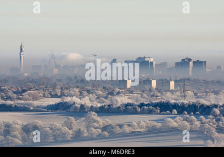 La ville anglaise de Birmingham en hiver, UK, Décembre Banque D'Images