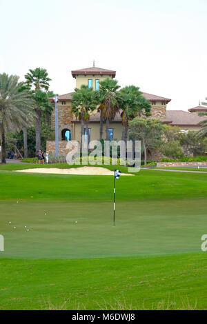 Face de club de golf de Saadiyat Beach l'île de Saadiyat, Abu Dhabi Abu Dhabi. Banque D'Images