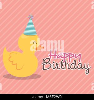 Carte Joyeux Anniversaire Canard Image Vectorielle Stock Alamy