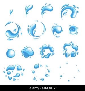 Explosion de l'eau effet spécial fx animation frames sprite sheet. De l'eau Vortex et thunder power images d'explosion pour l'animation flash dans les jeux, vidéo et dessin animé Illustration de Vecteur