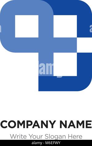Résumé lettre QE, QD ou modèle de conception de logo d'EQ, Alphabet noir lettres initiales Nom de l'entreprise concept. Télévision ligne mince segments reliés les uns aux autres Illustration de Vecteur