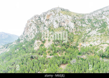 Dans les falaises de Formentor, région située au nord de l'île de Majorque en Espagne Banque D'Images