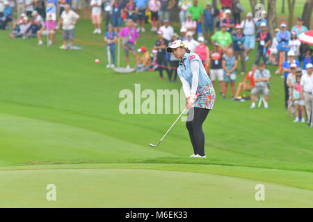 Pornanong Phatlum de Thaïlande En Thaïlande 2018 LPGA Honda au Siam Country Club, Old Course le 24 février 2018 à Pattaya Chonburi, Thaïlande. Banque D'Images