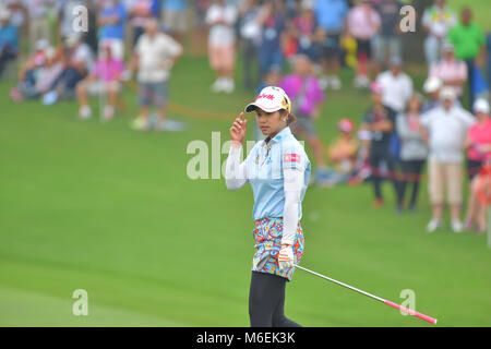 Pornanong Phatlum de Thaïlande En Thaïlande 2018 LPGA Honda au Siam Country Club, Old Course le 24 février 2018 à Pattaya Chonburi, Thaïlande. Banque D'Images