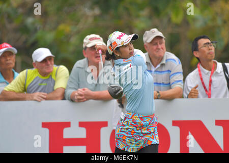 Pornanong Phatlum de Thaïlande En Thaïlande 2018 LPGA Honda au Siam Country Club, Old Course le 24 février 2018 à Pattaya Chonburi, Thaïlande. Banque D'Images