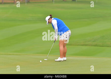 Shanshan Feng de Chine dans Honda LPGA Thailand 2018 au Siam Country Club, Old Course le 24 février 2018 à Pattaya Chonburi, Thaïlande. Banque D'Images