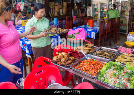 Street food, Siem Reap, Cambodge Banque D'Images