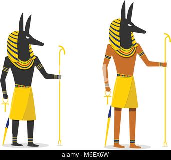 Anubis dans télévision vector art design isolated on white Illustration de Vecteur