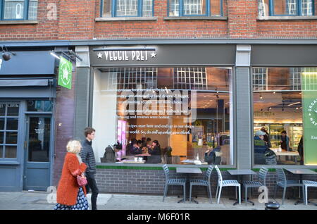 Un magasin de pret veggie cafe à Exmouth market clerkenwell londres grande bretagne du nord Banque D'Images