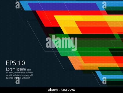 Design moderne géométrique multicolore abstract background with copy space, Vector Illustration Illustration de Vecteur