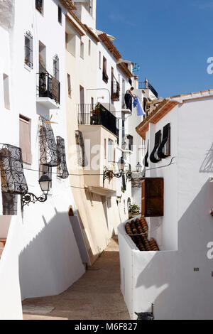 Altea en Espagne, l'une des plus belles villes le long de la Costa Blanca avec environ 15 000 habitants .une scène de rue typique Banque D'Images