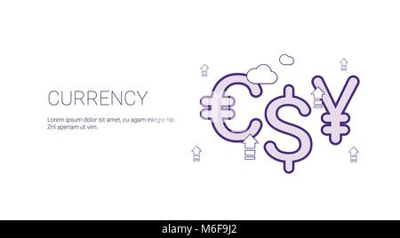 Service de Finances et de l'argent Banner Web Modèle Concept With Copy Space Illustration de Vecteur